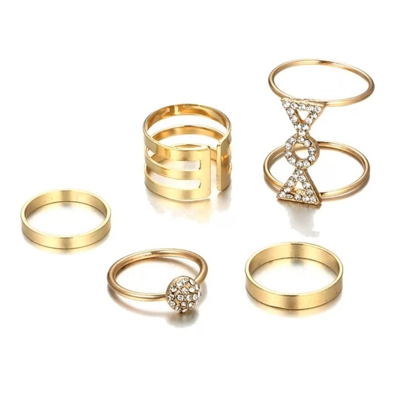 NEW 5 PC SET BOHEMIAN MIDI RING SET - Picture 3 of 6